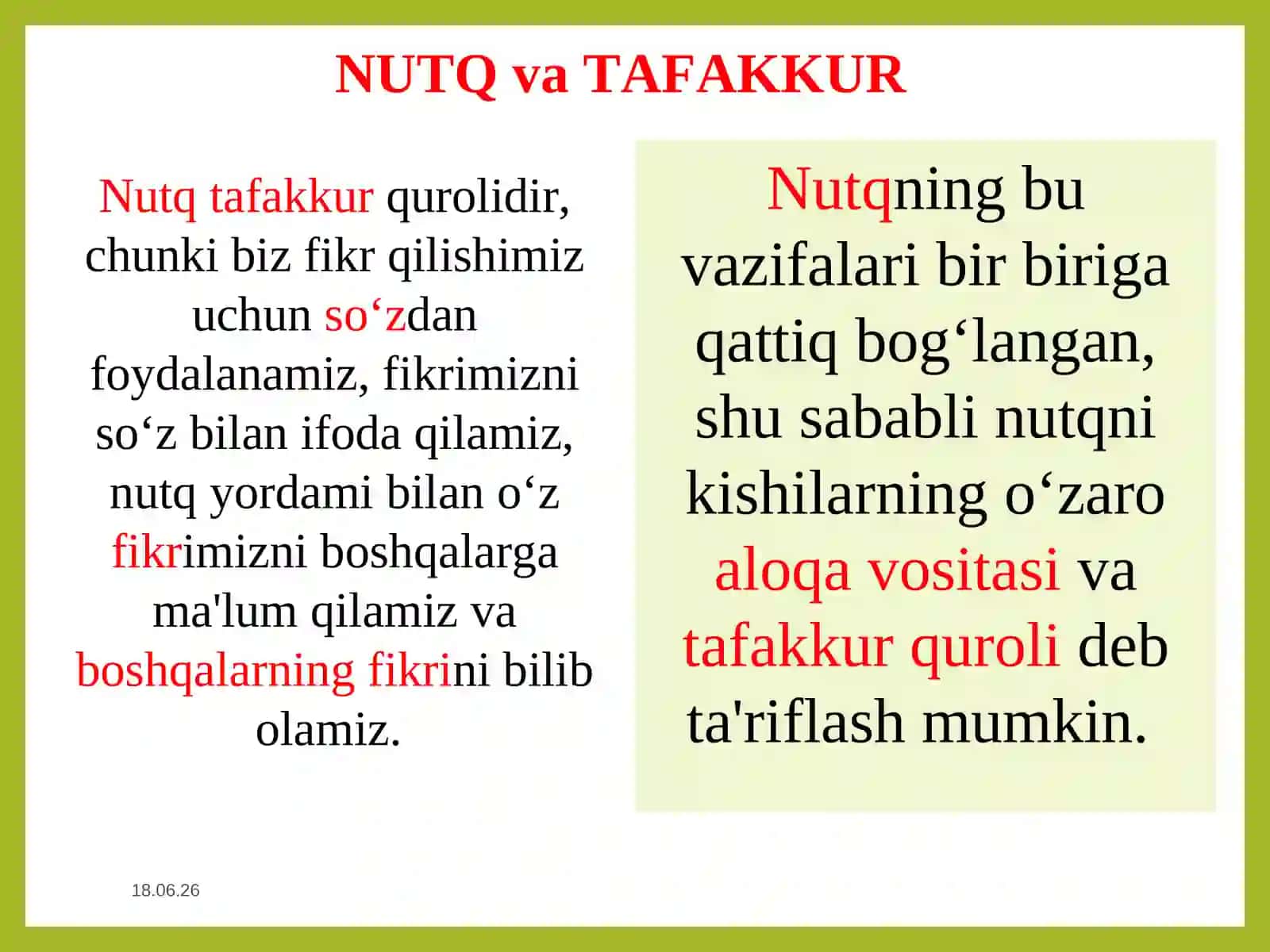 NUTQ VA MULOQOT JARAYONIDA FIKR ALMASHINISH 3