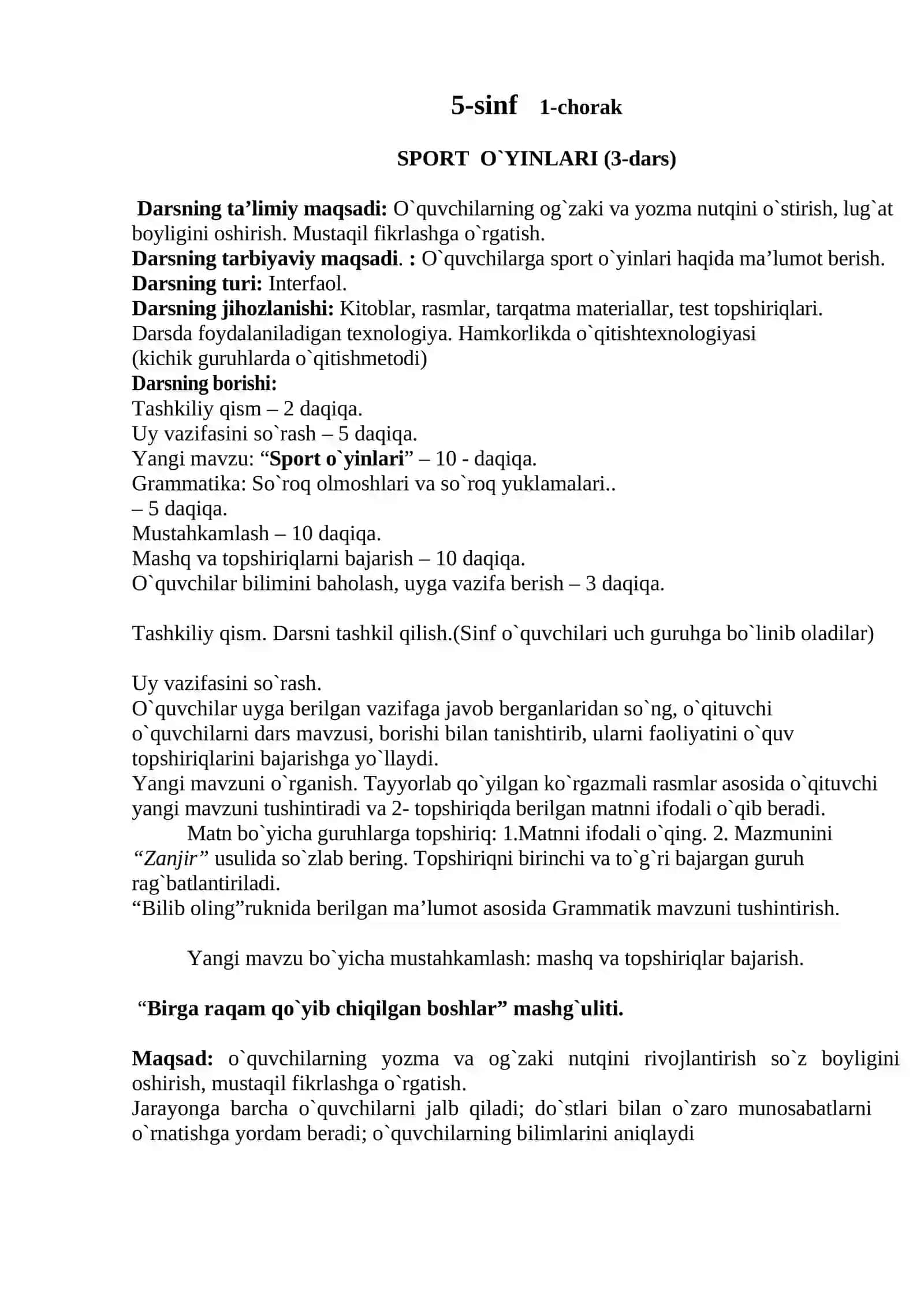 SPORT O`YINLARI (3-dars) 3