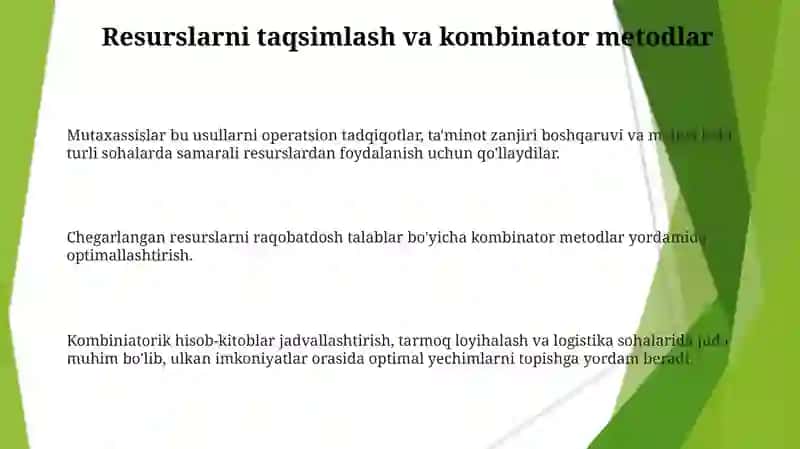 Kasbga doir kombinator hisob-kitoblar 3