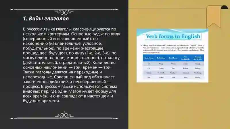 Виды глаголов 3