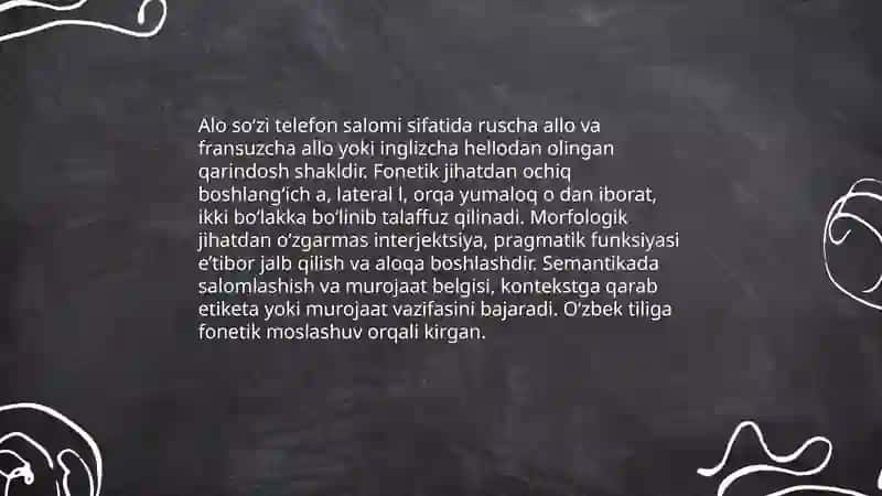 Alo so‘zi 3