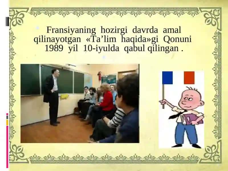 Fransiyada Ta'lim Tizimi 3