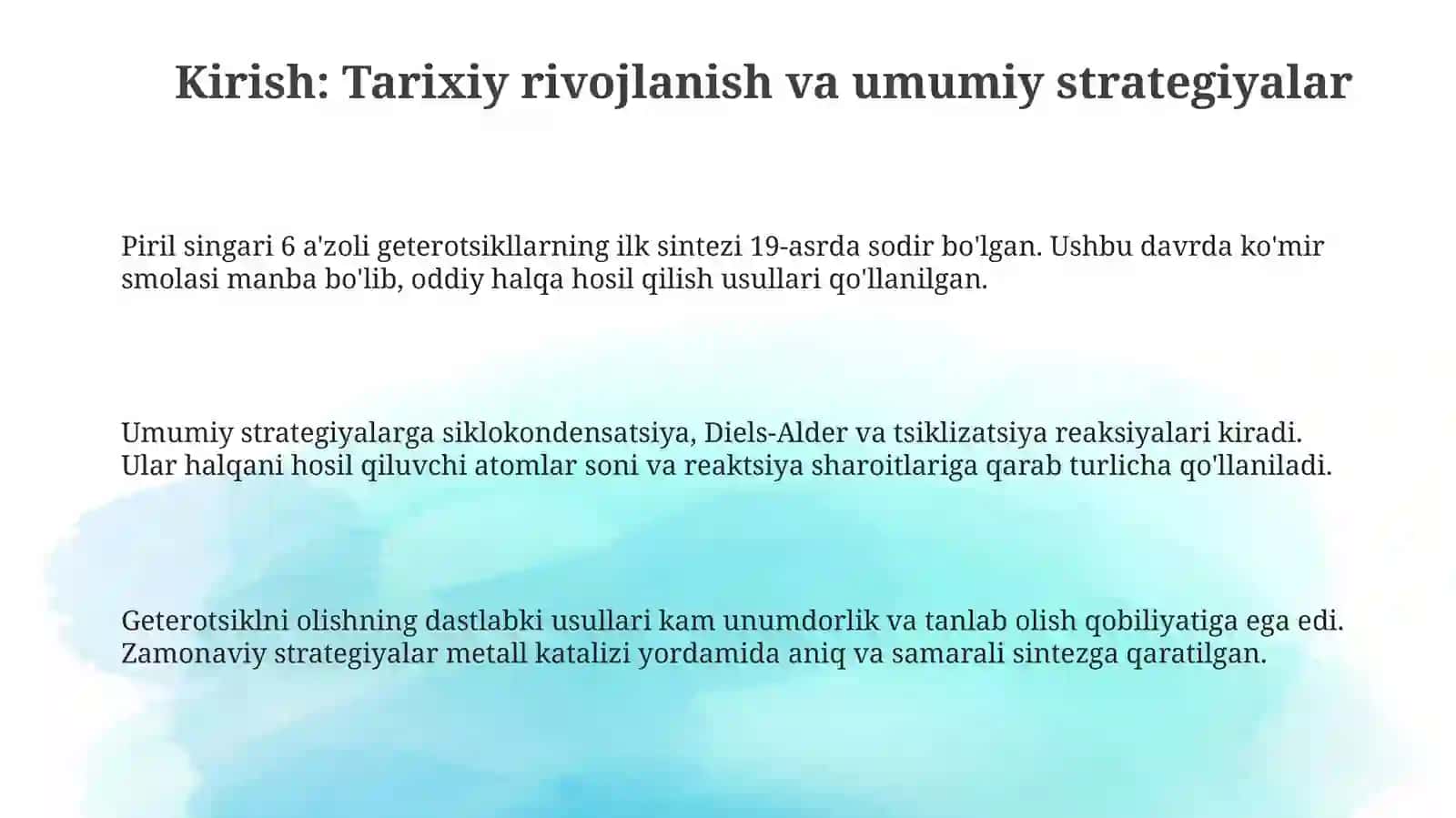 Piril singari 6 a'zoli geterotsikllar 3