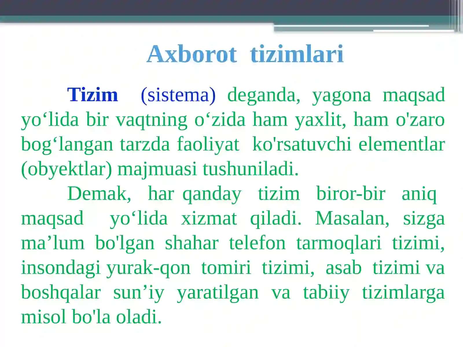 Qurilishda axborot tizimlari 3