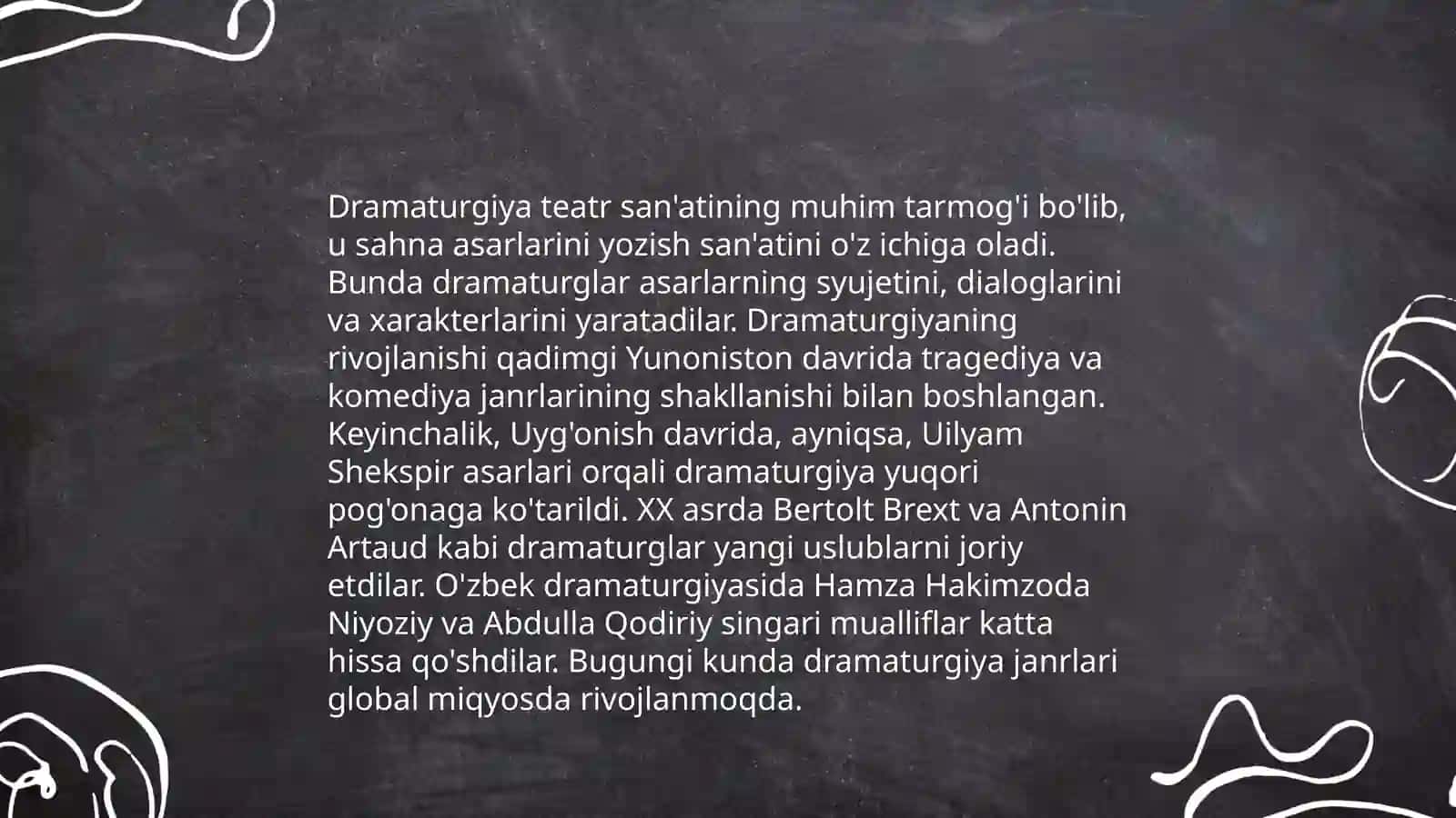 Dramaturgiyaning rivojlanishi 3