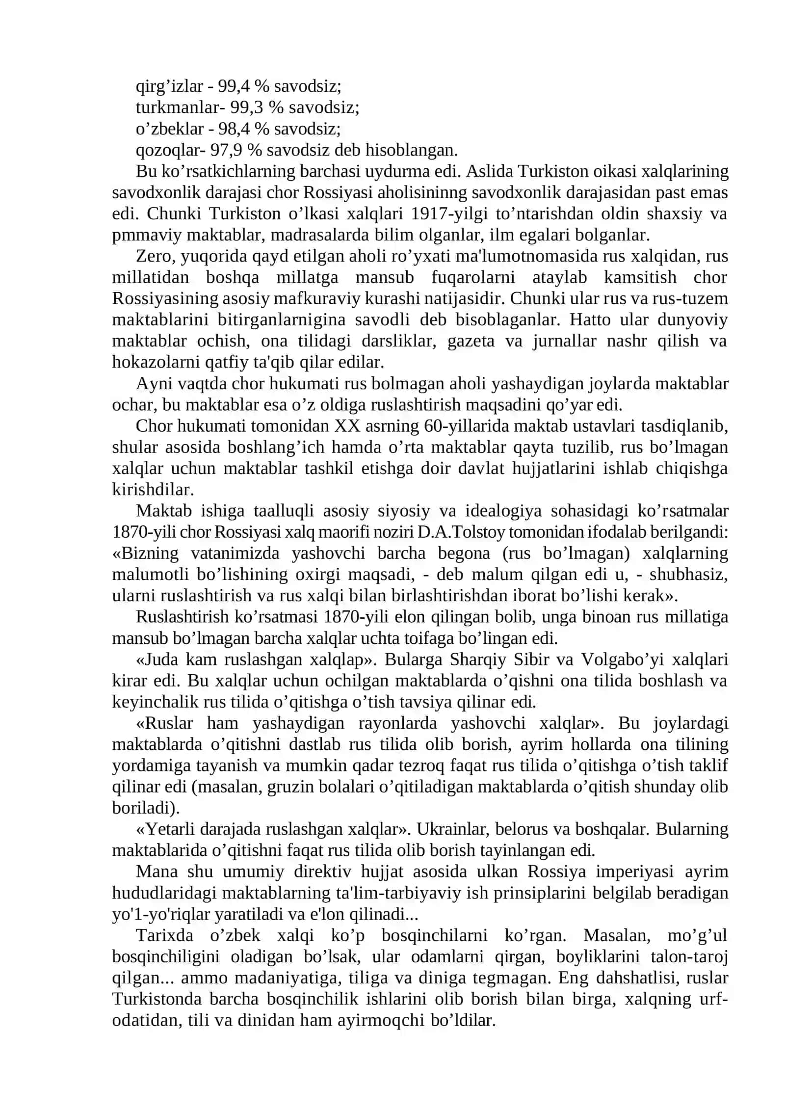 Turkistonda chorizm maorif siyosati 3