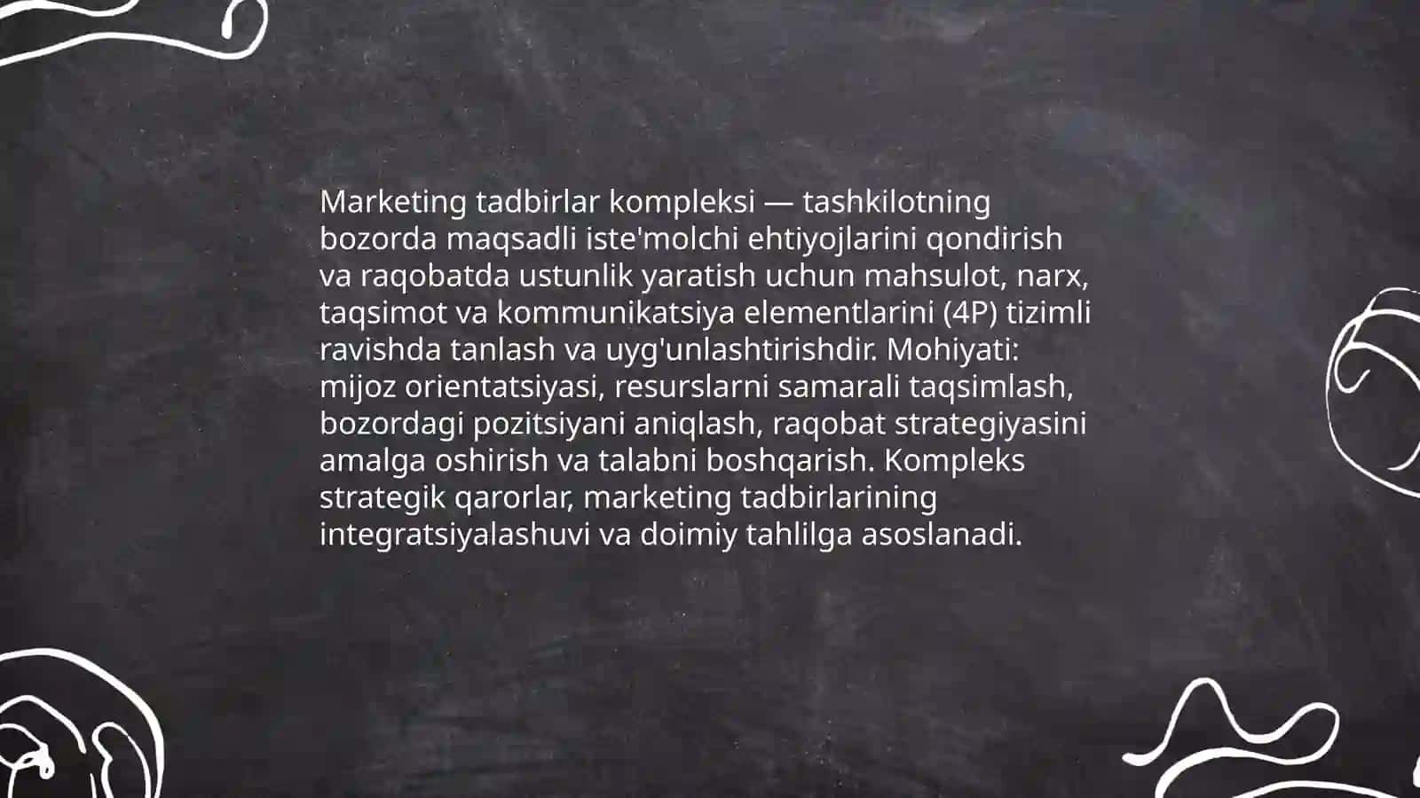 Marketing tadbirlar kompleksi va uning mohiyati 3