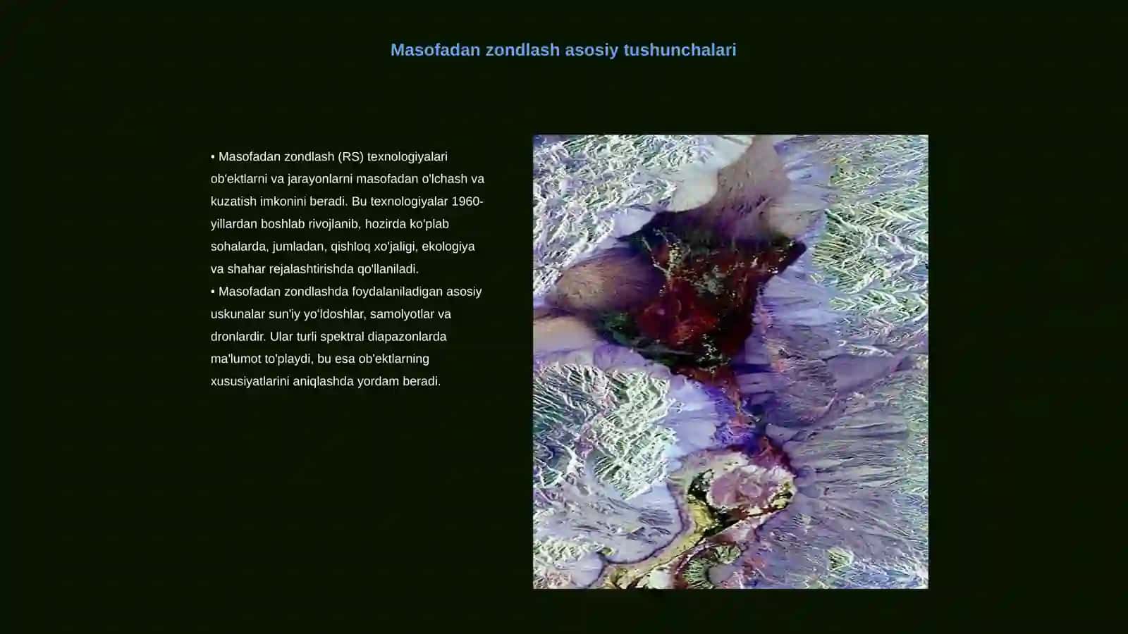 Masofadan zondlash (GIS va RS) texnalogiyalari 3