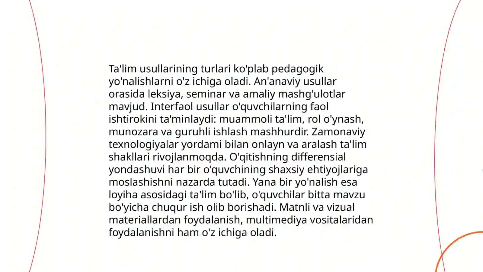 Ta'lim metodlari va vositalari 3
