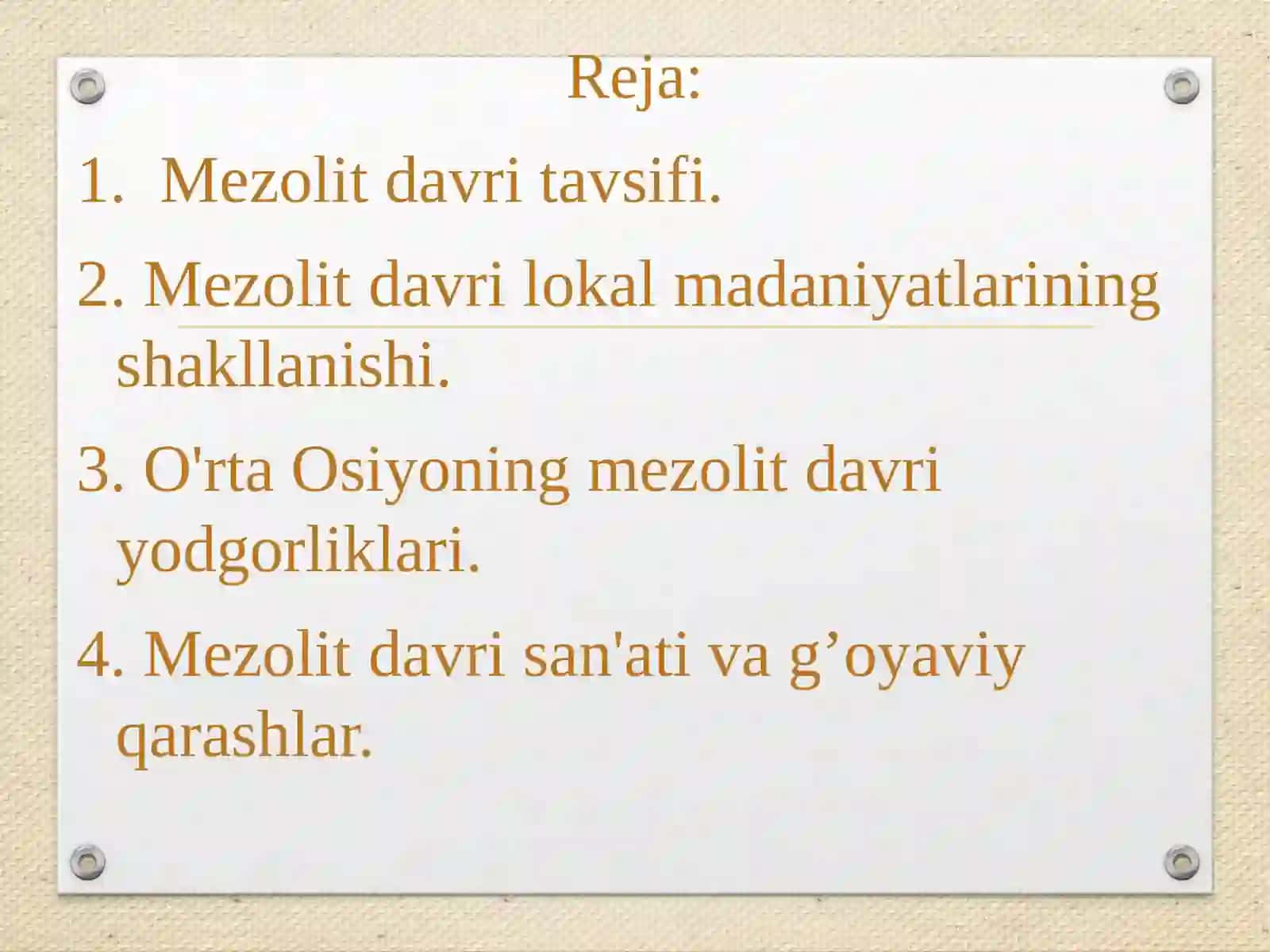 Mezolit davri lokal madaniyatlari 3