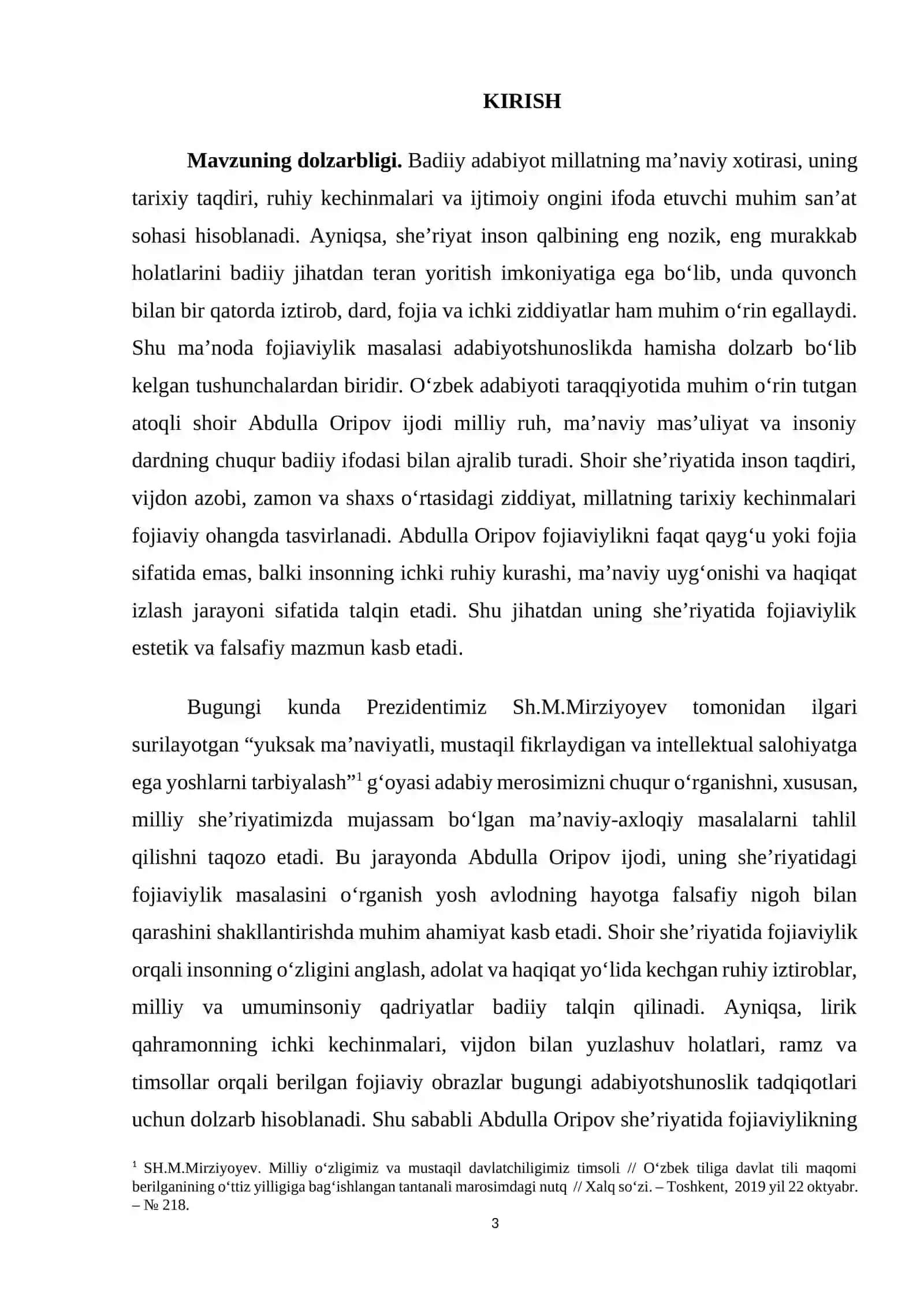 Abdulla Oripov she’riyatida fojiaviylik 3