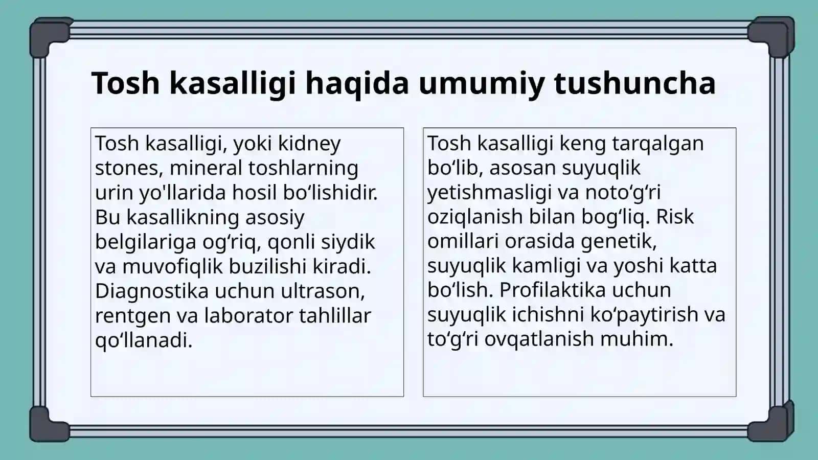 Tosh kasalliklarining kimyoviy asoslari 3