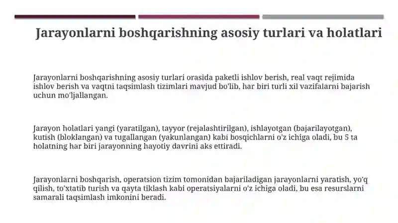 Pr jarayonini boshqarish 3