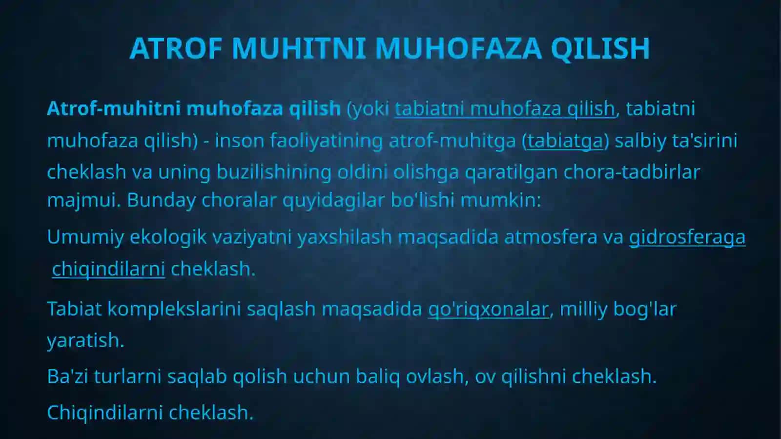 ATROF MUHITNI MUHOFAZA QILISH 3