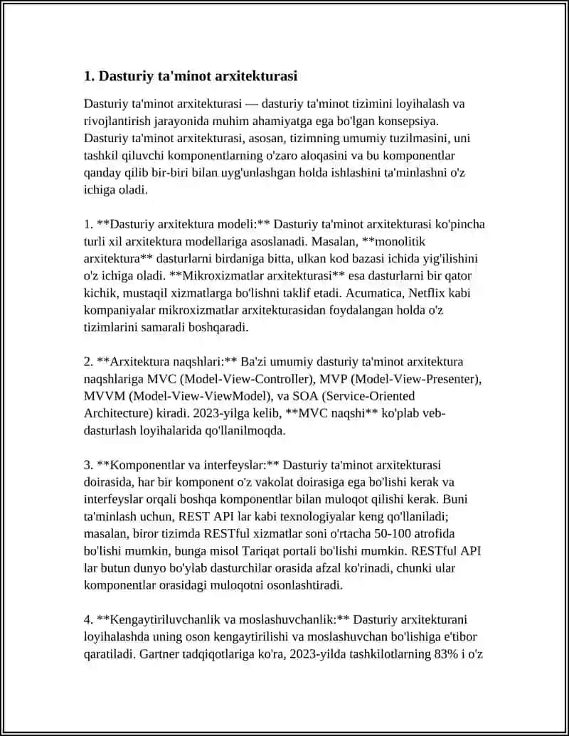 AXBOROT TEXNALOGIYALARNING DASTURIY TA'MINOTI 3