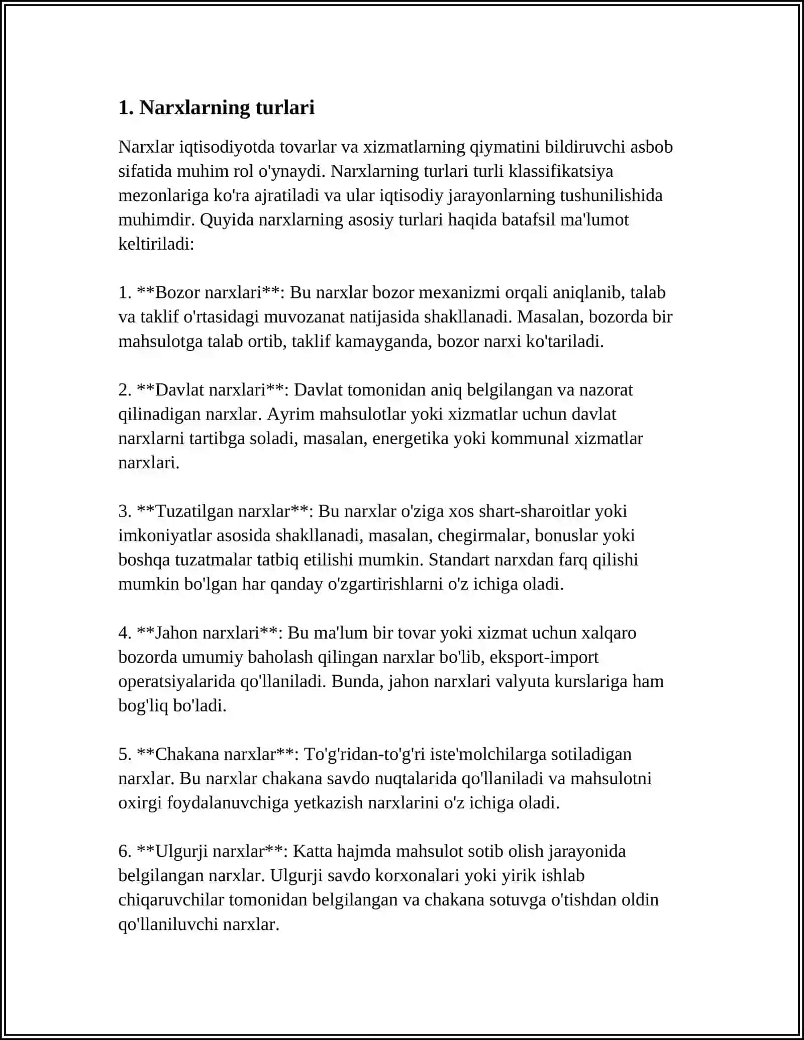 IQTISODIYOTDA NARX VA UNING SHAKLLANISHI 3