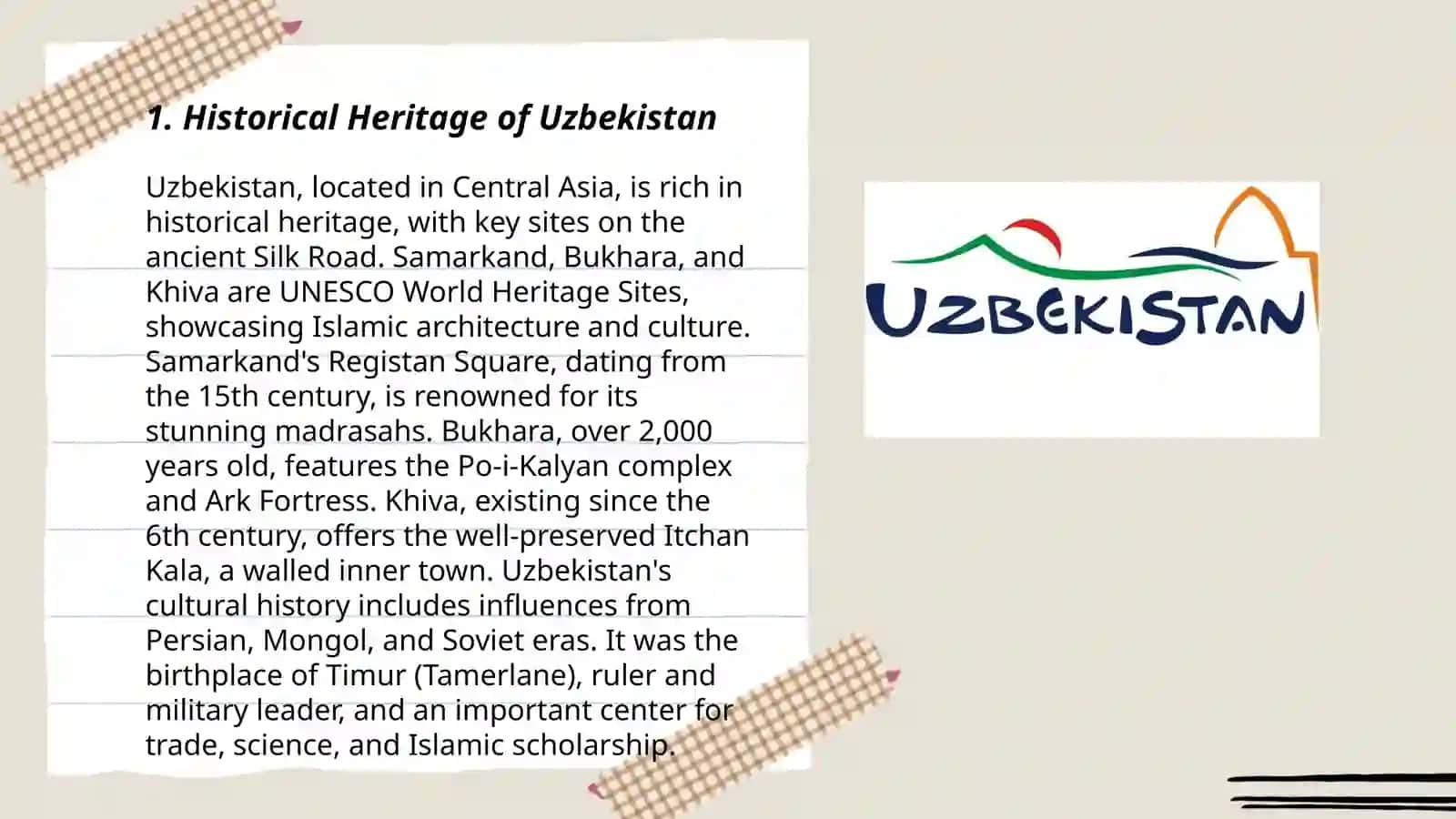 Historical Heritage of Uzbekistan 3