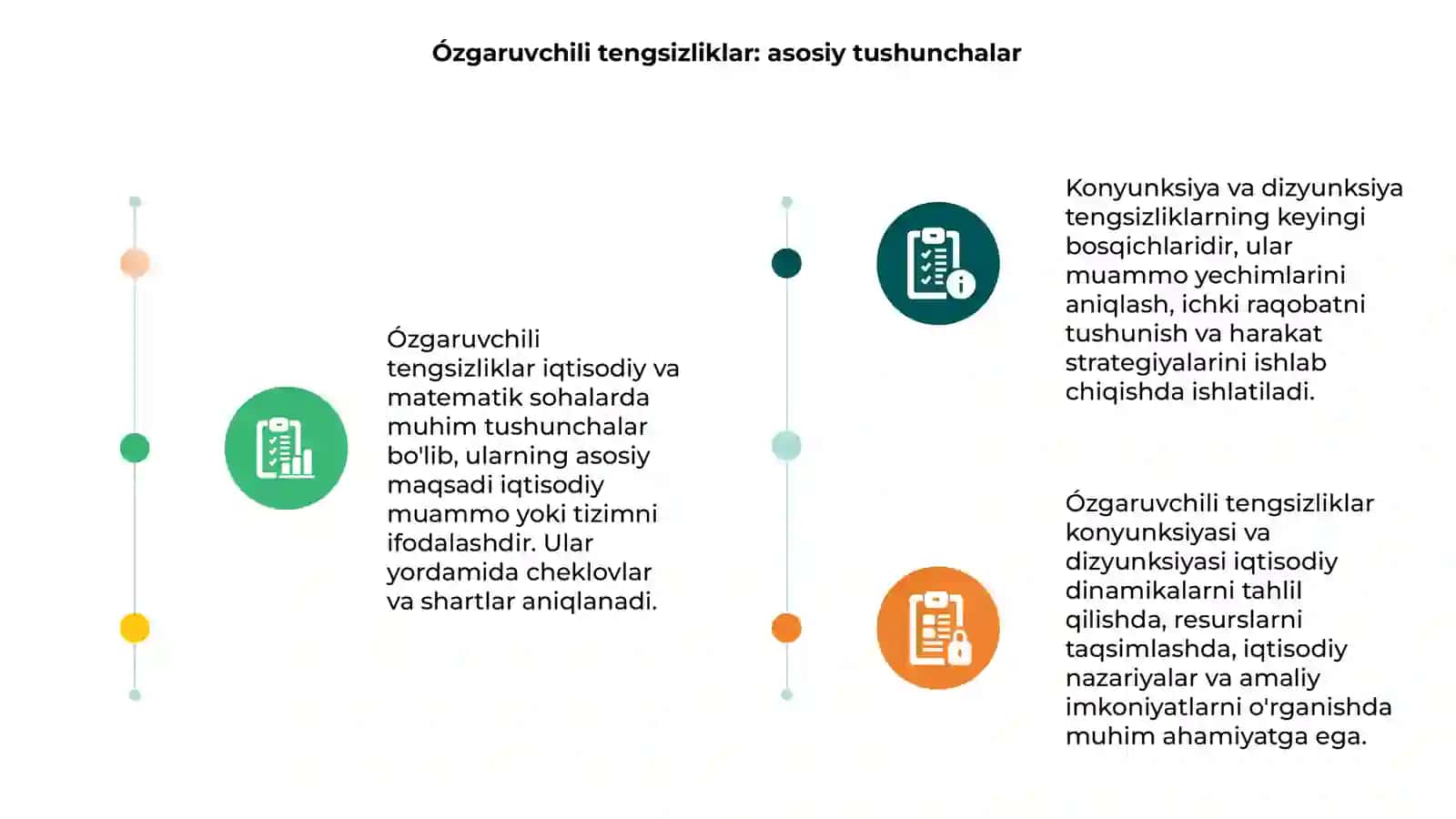Bir ózgaruvchili tengsizliklar konyunksiyasi va dizyunksiyasi 3