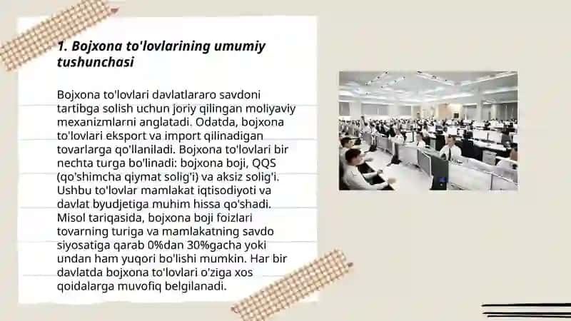 Bojxona to'lovlari va ularning turlari 3