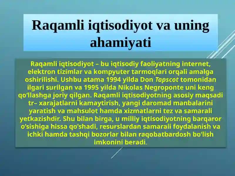 Raqamli iqtisodiyotning tarkibiy qismlari. 3