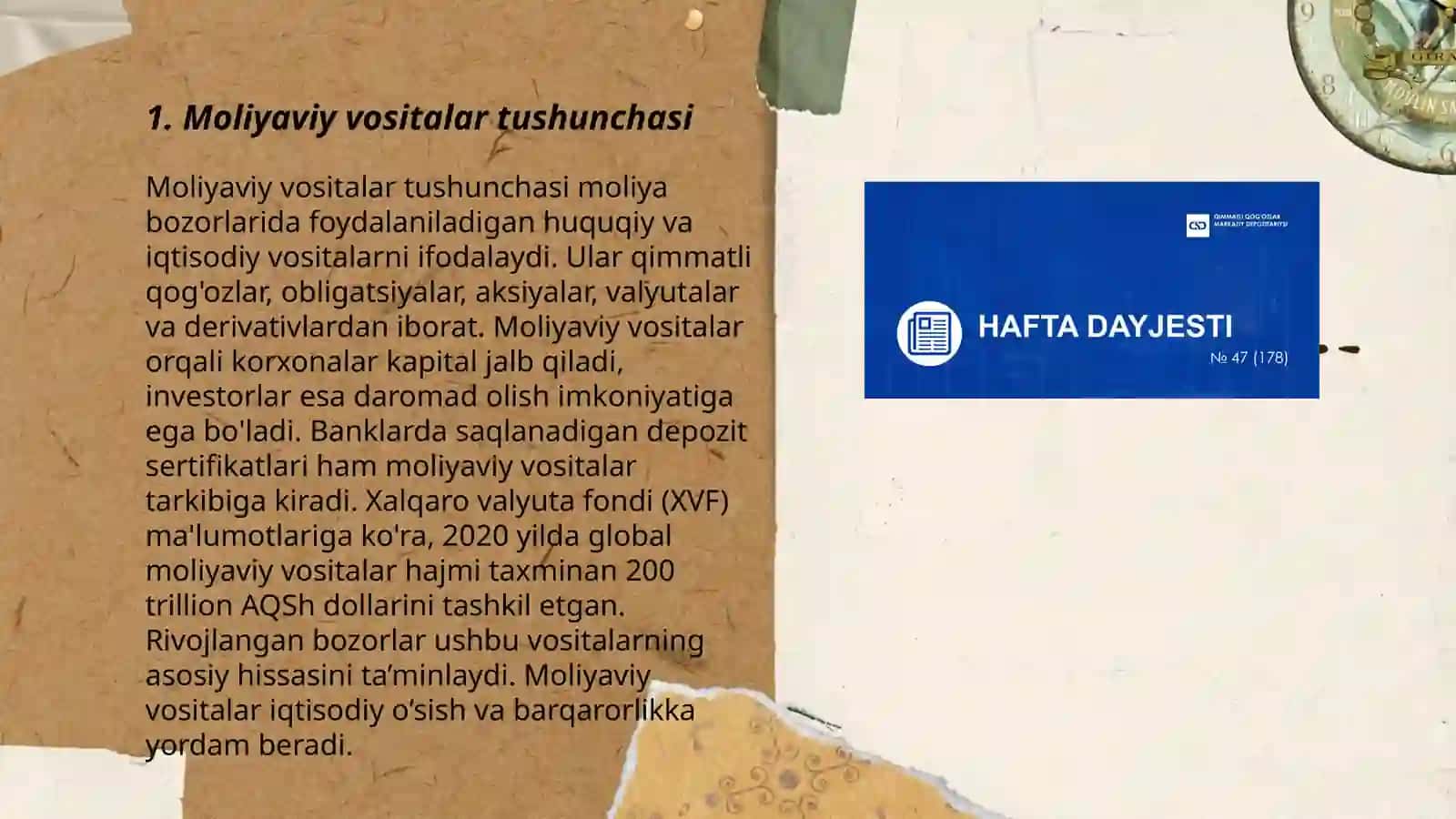 Moliyaviy vositalar tushunchasi 3