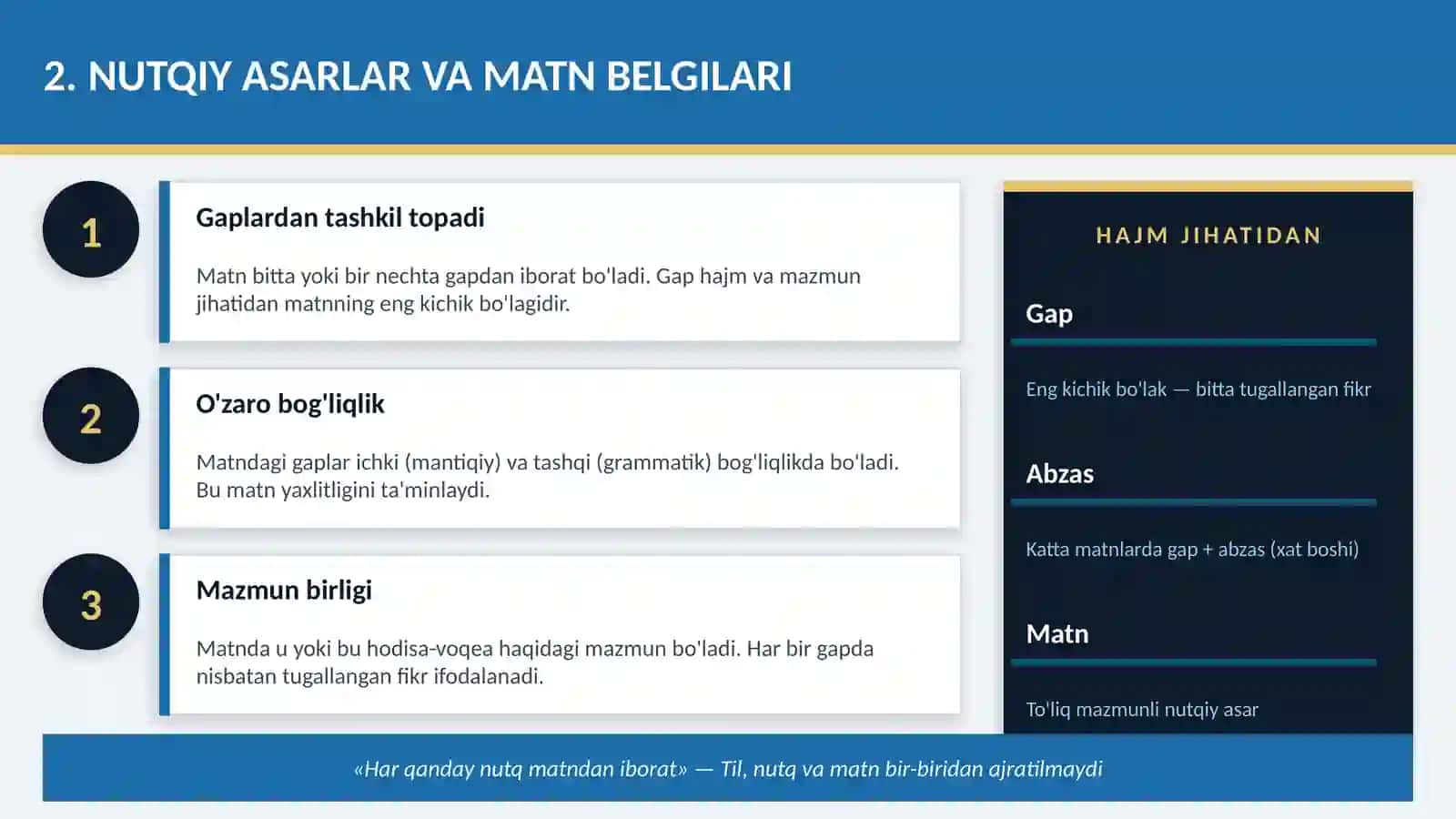 O'ZBEK TILI | NUTQ MADANIYATI 3
