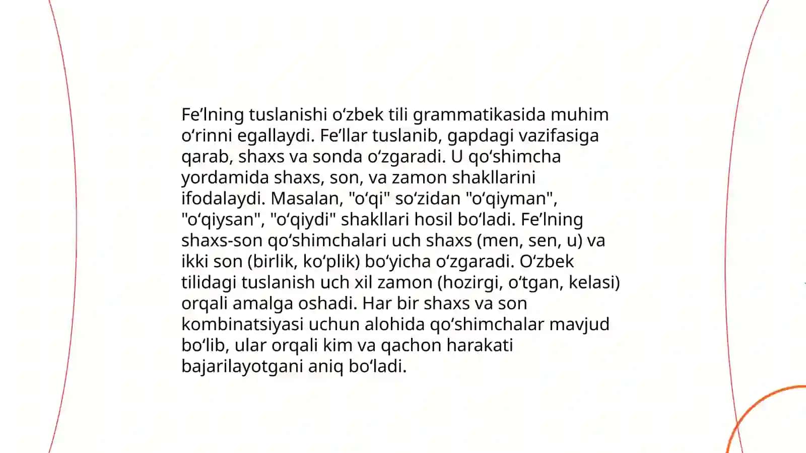 Feʼlning vazifadosh shakllari 3