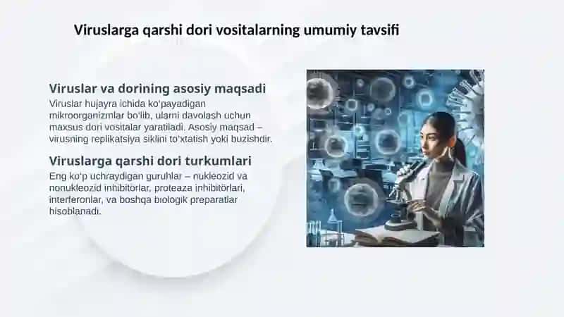 Viruslargavao'smalargaqarshidorivositalarnita'sirmexanizmi 3