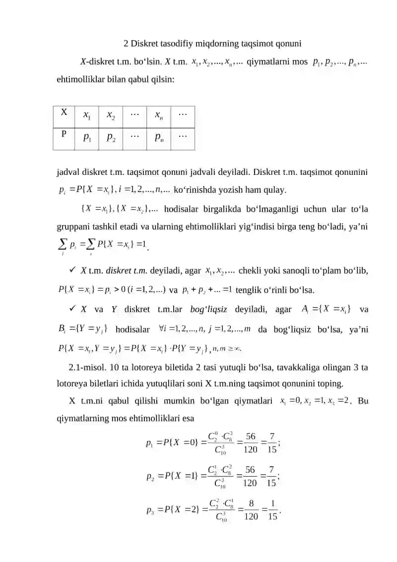 Tasodifiy moqdorlar 3