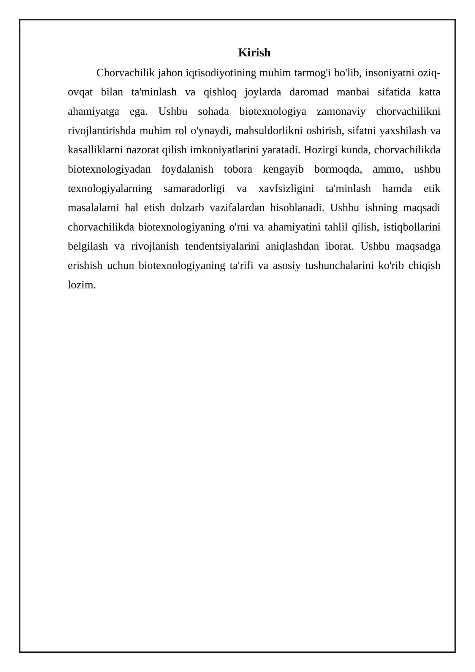 Chorvachilikda biotexnologiyaning ahamiyati 3