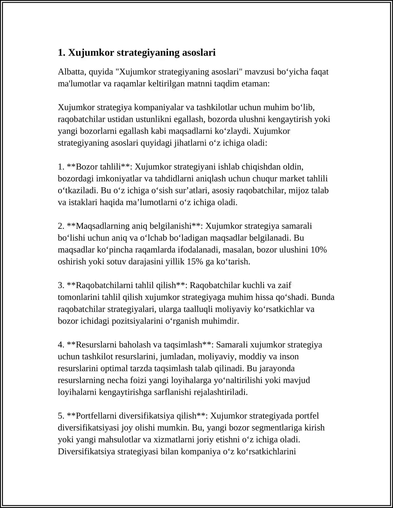 Xujumkor strategiya 3