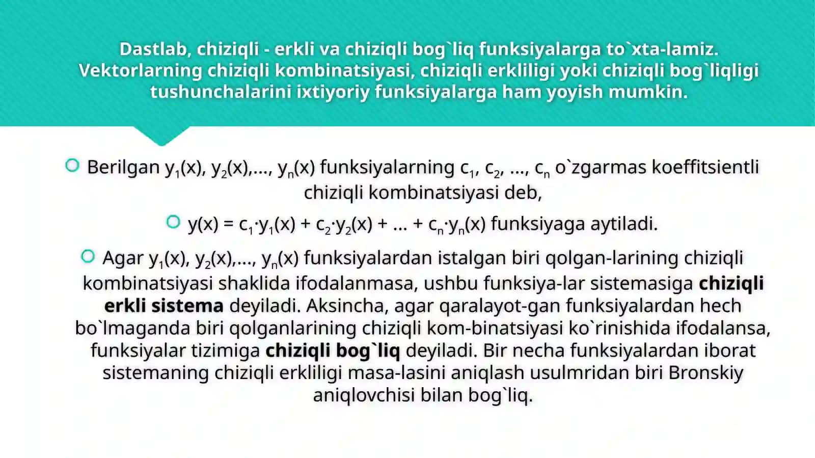 oliy matematikadan tayyorlagan taqdimoti 3