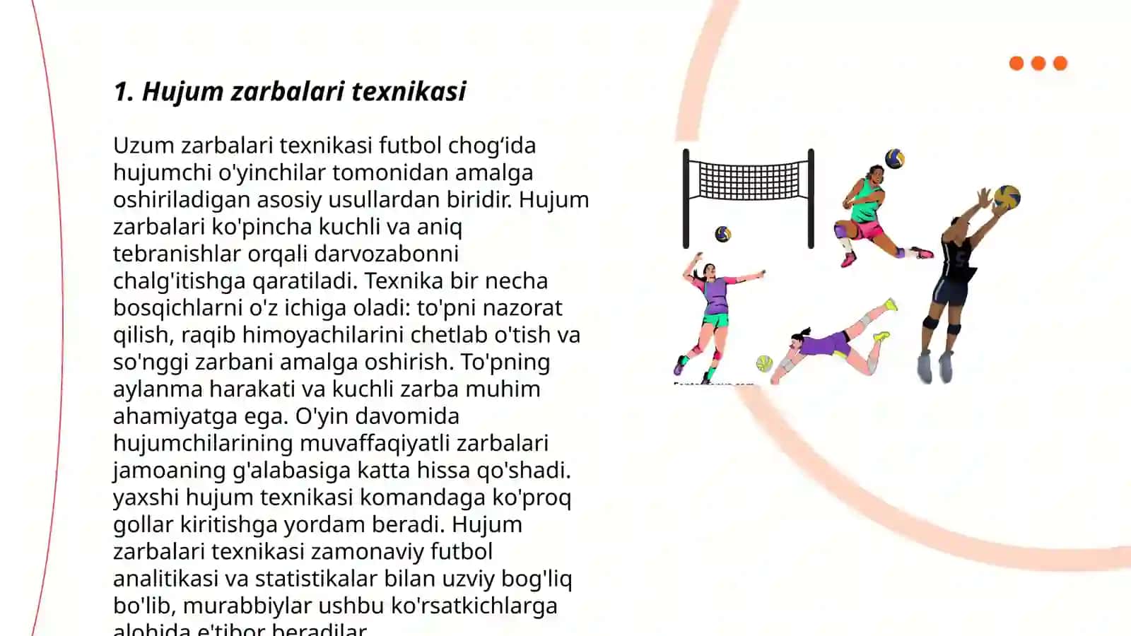 Voleybolda hujum va himoya texnikasi 3