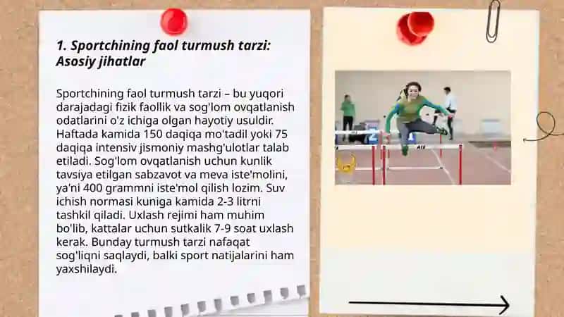 Sportchining faol turmush tarzi 3