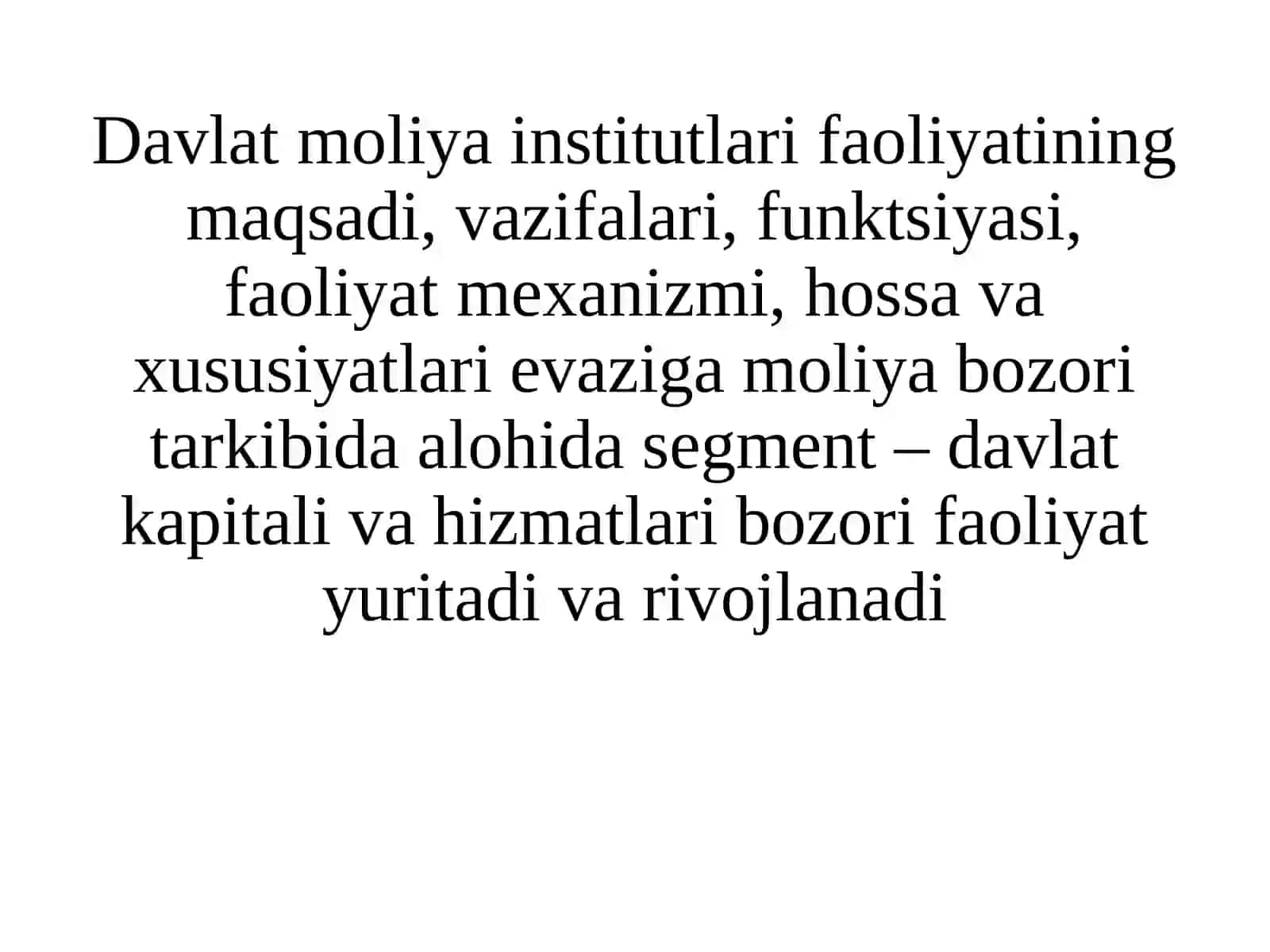 Xalqaro moliya institutlarining moliya bozorlaridagi faoliyati va roli 3
