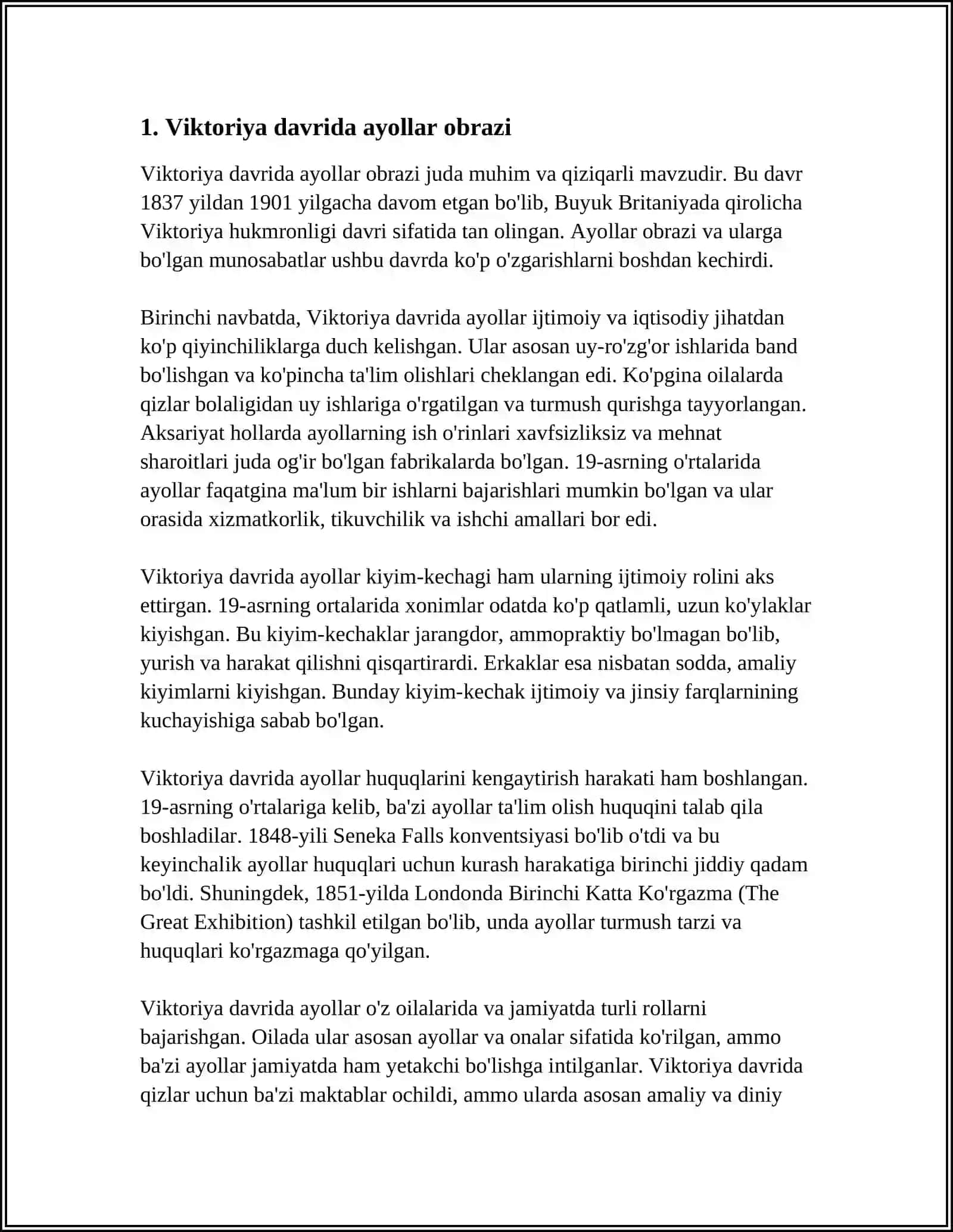 THE ROLE OF WOMEN IN VICTORIAN LITERATURE 3