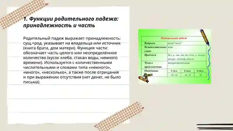 Родительный падеж 3
