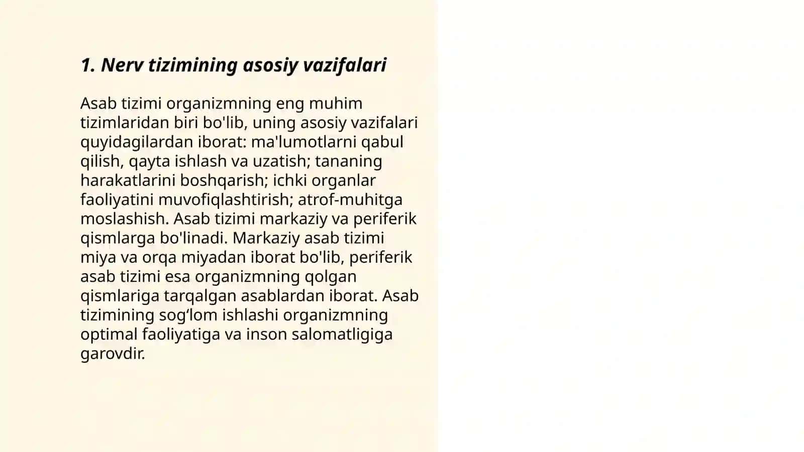 Organizmning nerv, immun-endokrin boshqariluvi 3