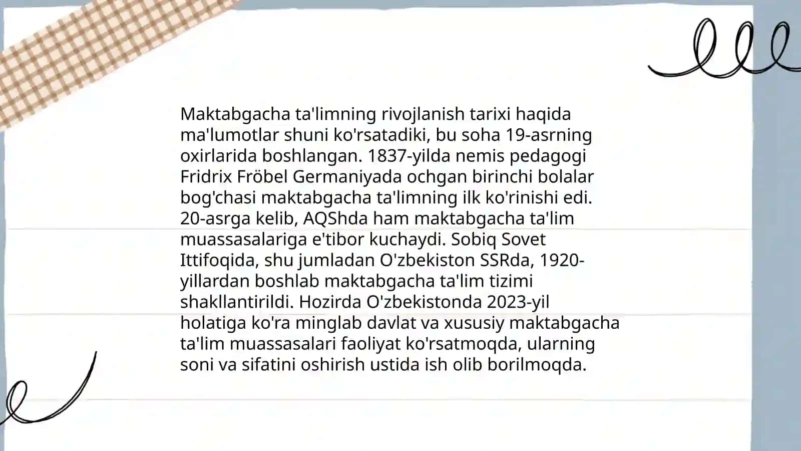 Maktabgacha ta'lim tarixi 3