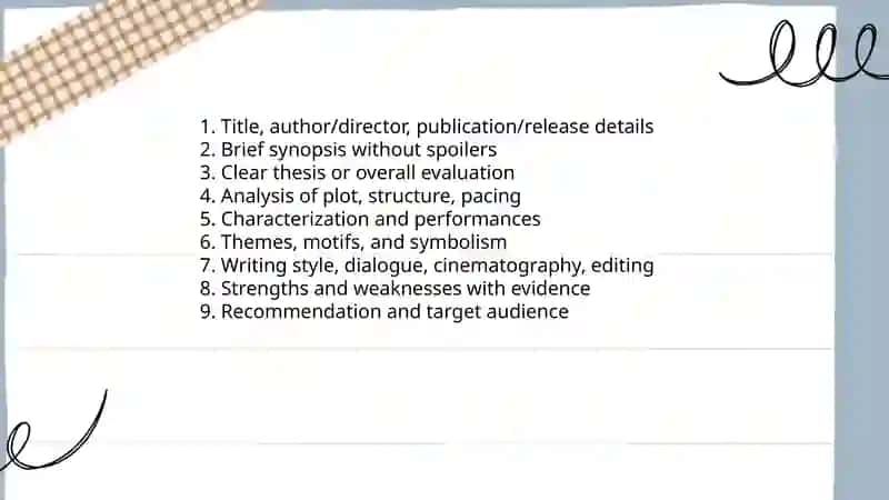 Writing movie and book review 3