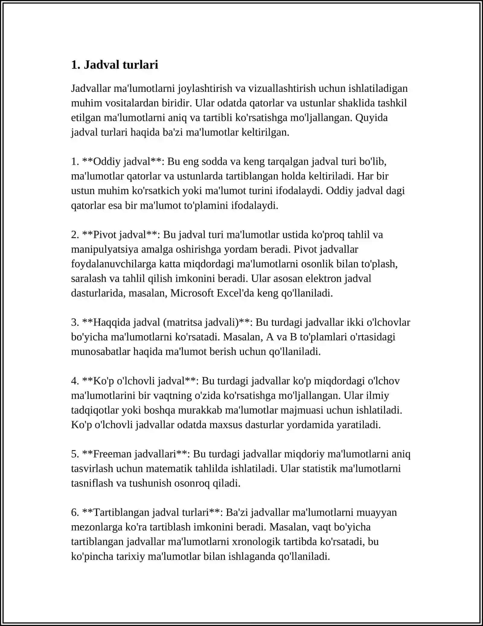 STATISTIK JADVALLAR VA GRAFIKLAR 3