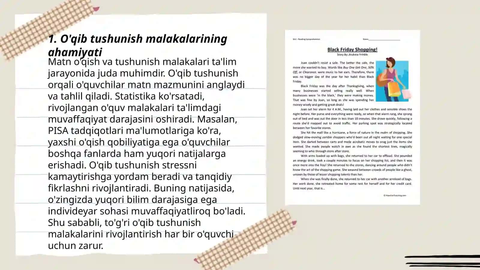 O'qib tushunish malakalarining ahamiyati 3