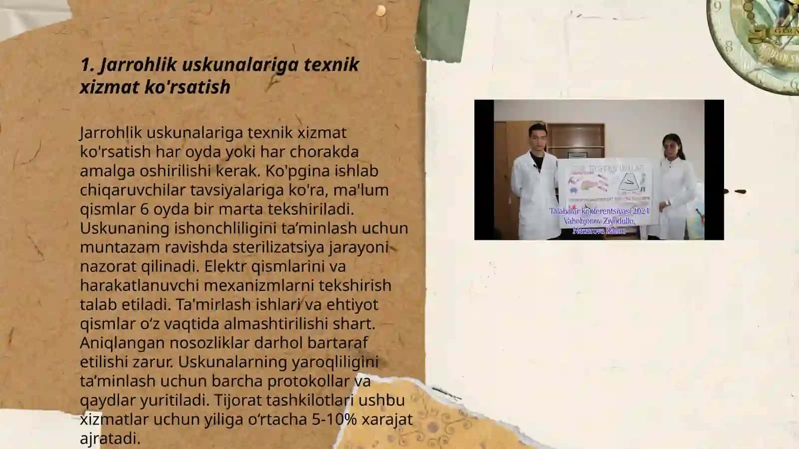 Jarrohlik uskunalariga texnik xizmat ko'rsatish 3