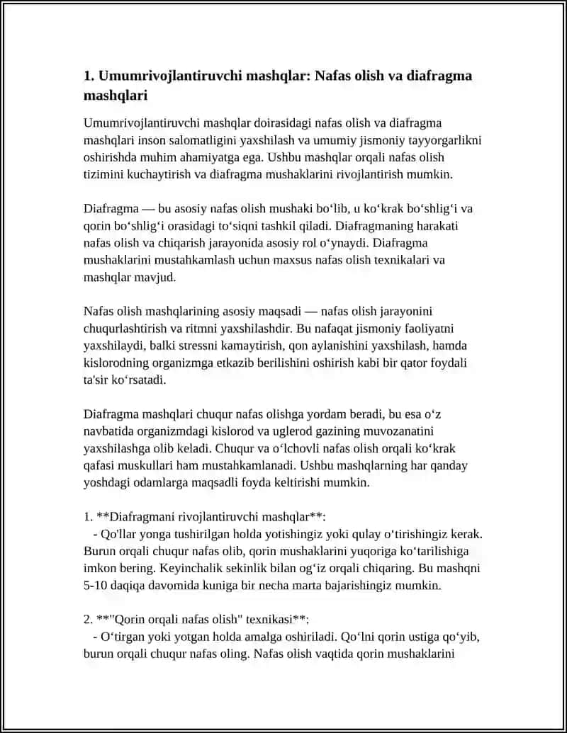 Umumrivojlantiruvchi mashqlar 3