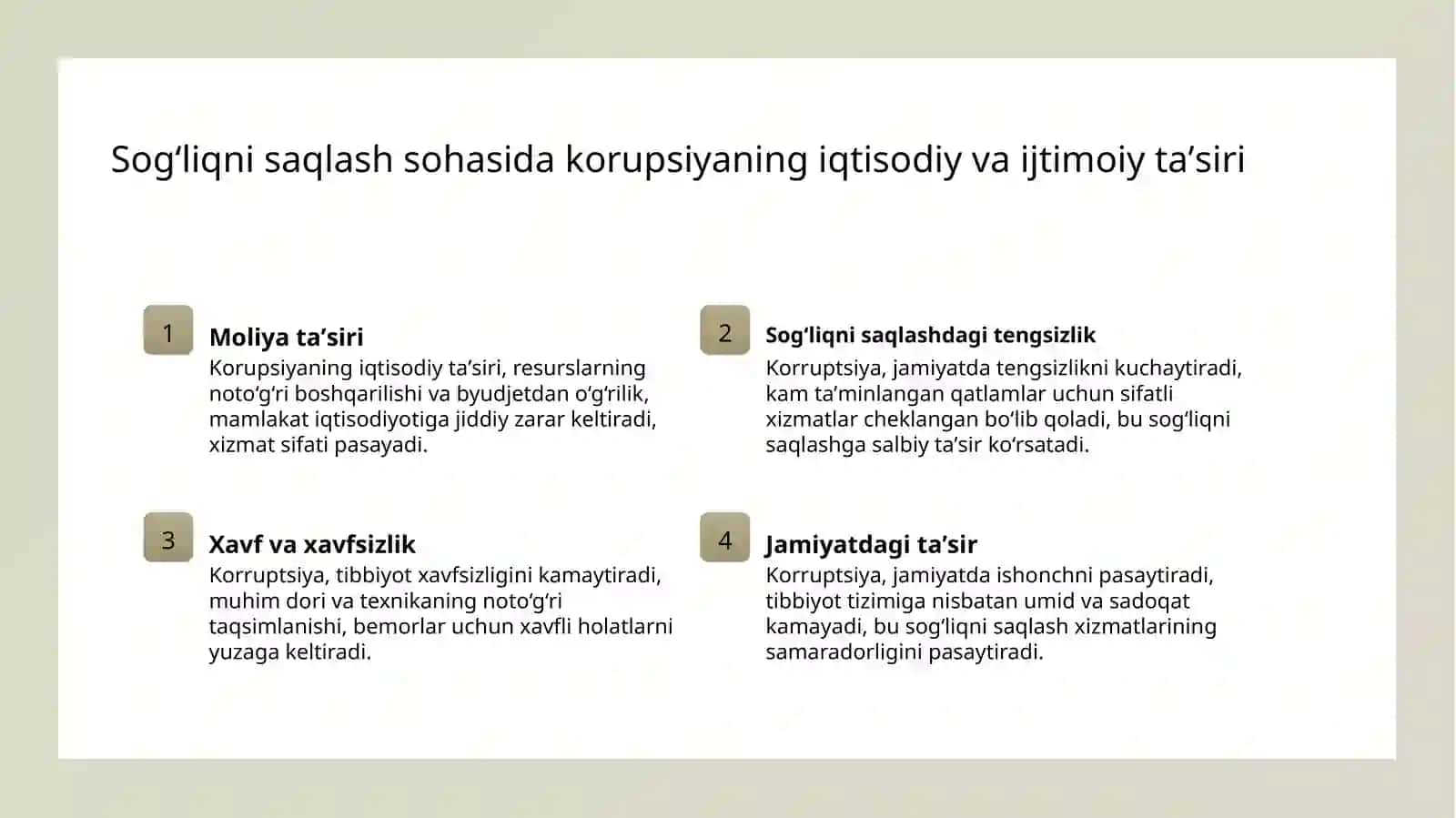 sogʻliqni saqlash sohasida korupsiyaga qarshi kurashish 3