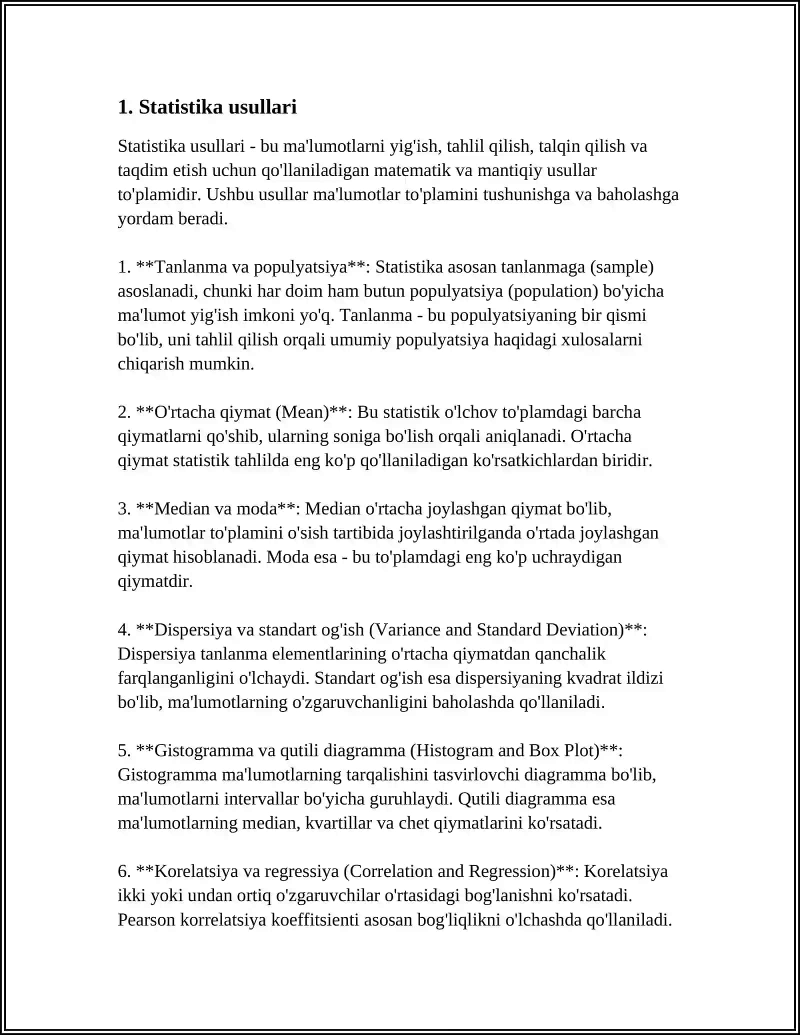 STATISTIKA PREDMETI VA USLUBI 3