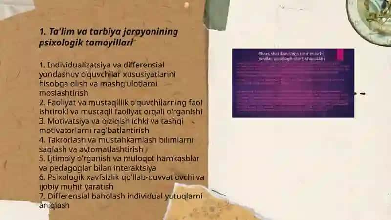 Ta'lim va tarbiya jarayonining psixologik asoslari 3