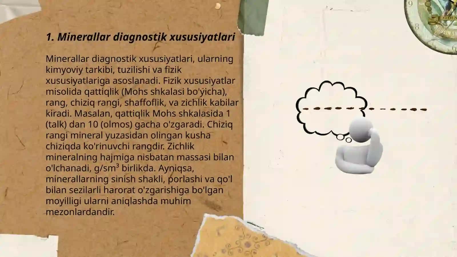 Minerallarning diagnostik belgilarini oʻrganish 3