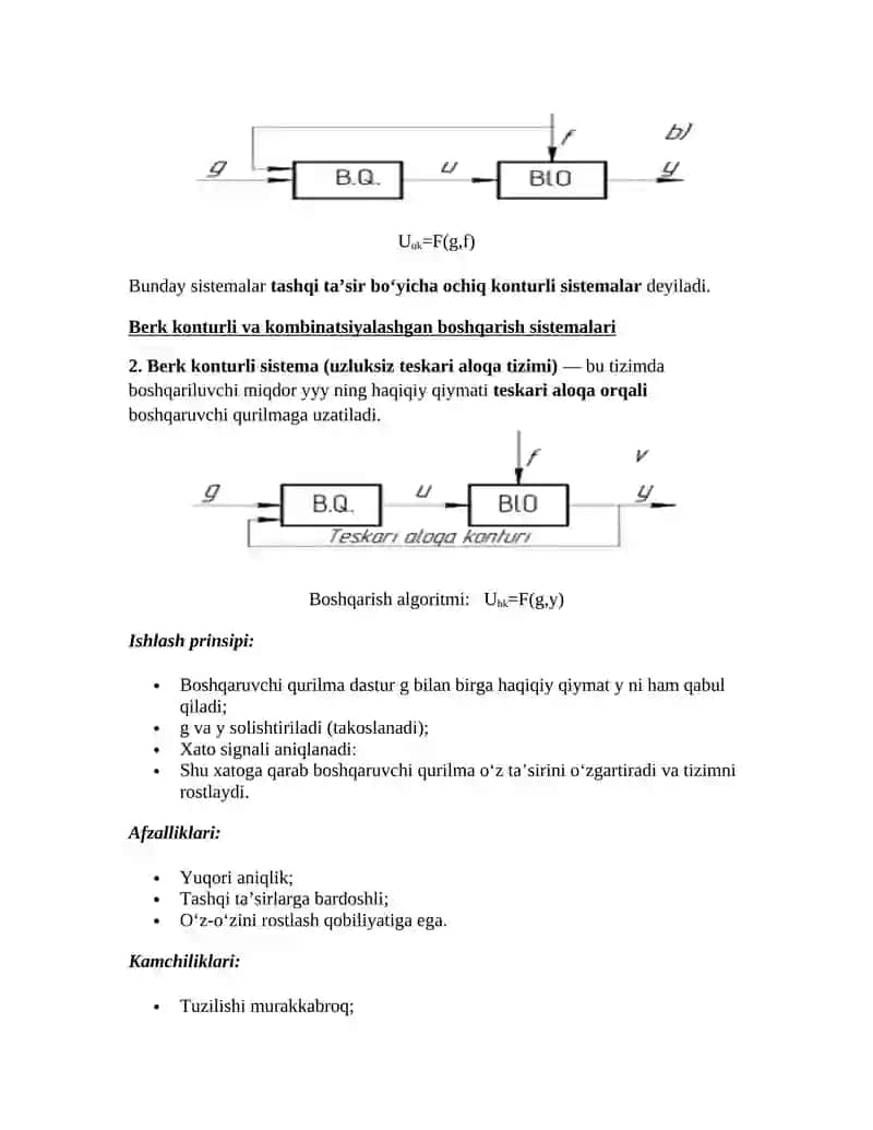 Avtomatik boshqarish sistemasining (ABS) tasnifi 3