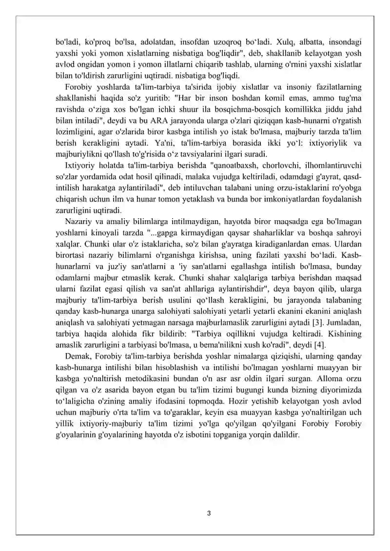REFERAT, ABU NASR FAROBIYNINIG FALSAFIY QARASHLARI 3